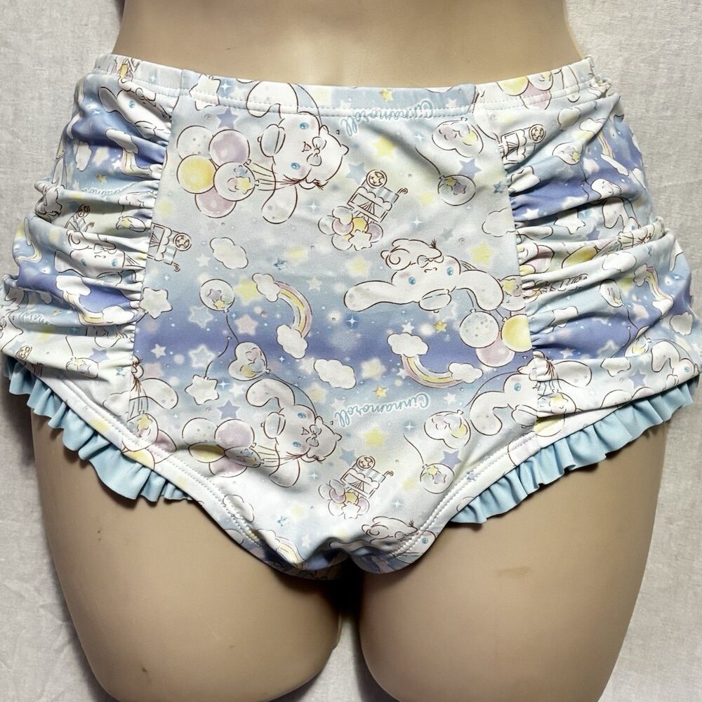 Hot Topic Sanrio Cinnamoroll SMALL Balloons Swim Bottoms Ruffle High-Waisted NWT